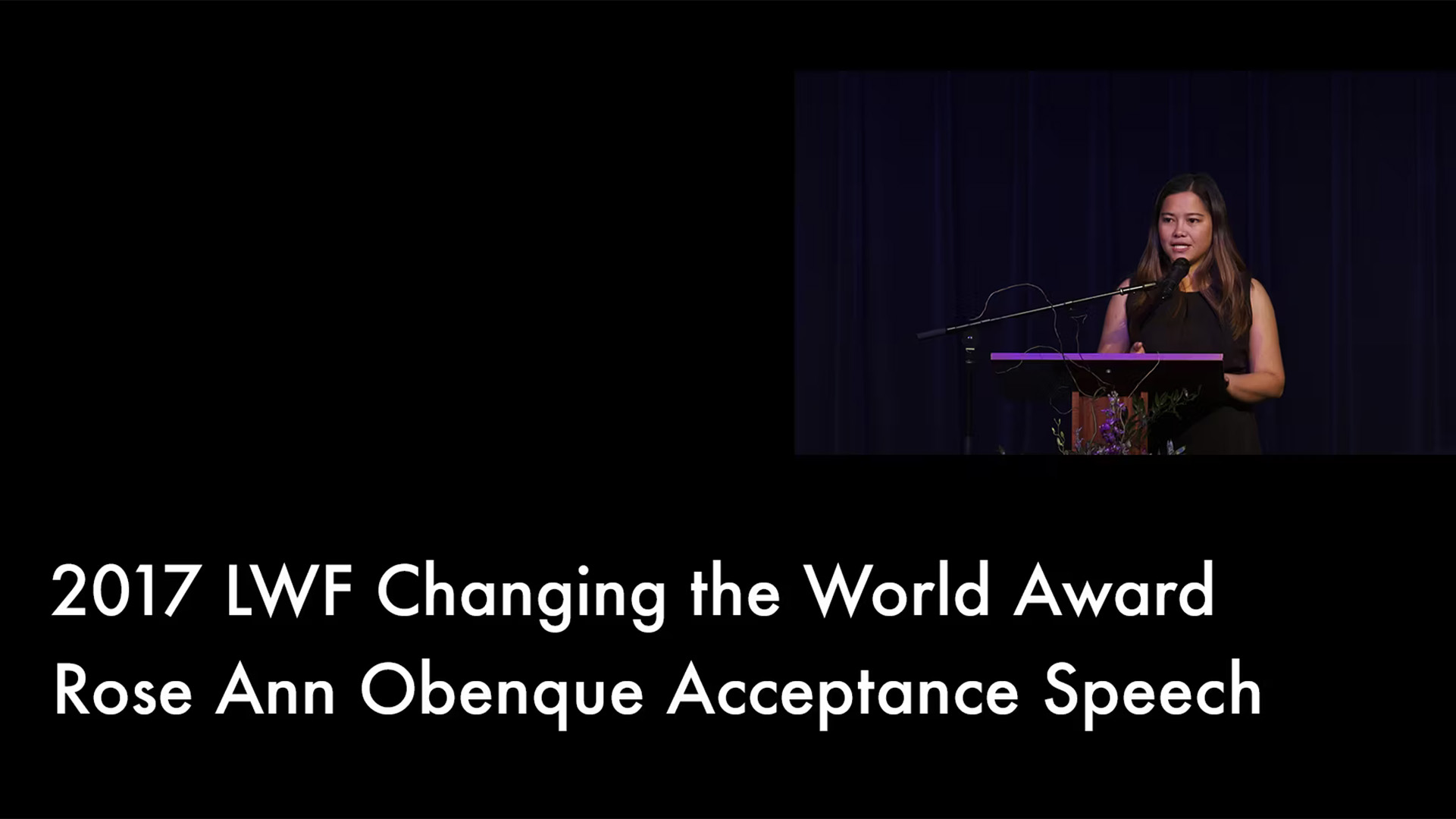 Award Rose Ann Obenque Acceptance SpeechA Beacon of Hope